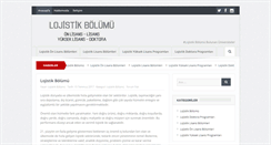 Desktop Screenshot of lojistikbolumu.com